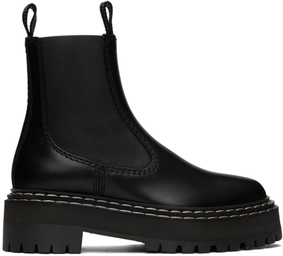 Proenza Schouler Black Platform Chelsea Boots