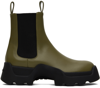 PROENZA SCHOULER KHAKI STOMP CHELSEA BOOTS