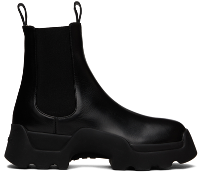 Proenza Schouler Black Stomp Chelsea Boots In 999 Black