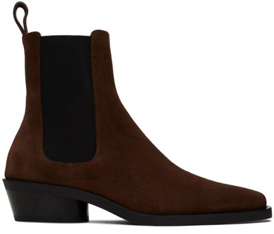 Proenza Schouler Bronco Suede Chelsea Boots In Brown