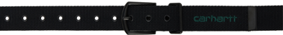 Carhartt Black Heston Belt In Black / Discovery Gr