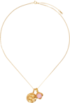 ALIGHIERI SSENSE EXCLUSIVE GOLD OPAL 'THE HEART OF THE SUN' NECKLACE