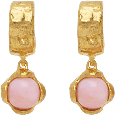 Alighieri Ssense Exclusive Gold Opal 'the Light Capture' Earrings In 24 Gold