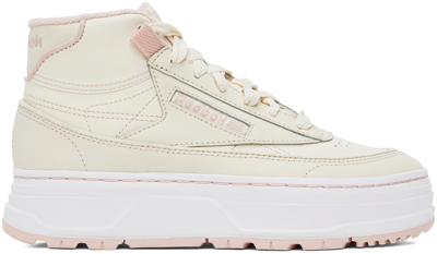 Reebok Off-white Club C Geo Mid Sneakers In Chalk/chalk/possibly