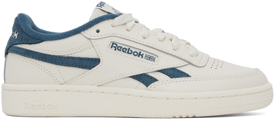 Reebok White & Navy Club C Revenge Sneakers In Chalk/chalk/hoops Bl