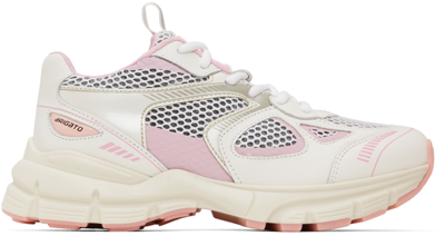AXEL ARIGATO WHITE & PINK MARATHON SNEAKERS