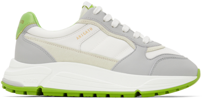 Axel Arigato White & Green Rush Sneakers In White / Green