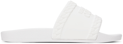 Versace Jeans Couture White Shelly Slides In E003 White
