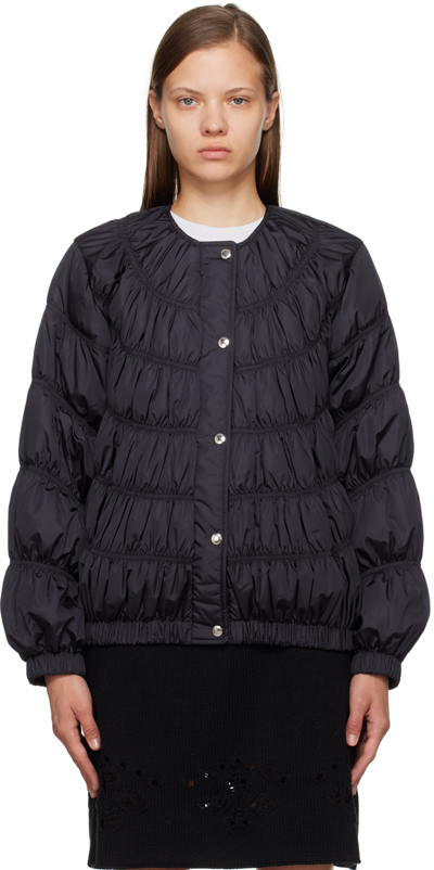 Chloé Ruched Puffer Jacket In Blue