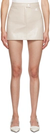 COURRÈGES GRAY EMBROIDERED MINISKIRT