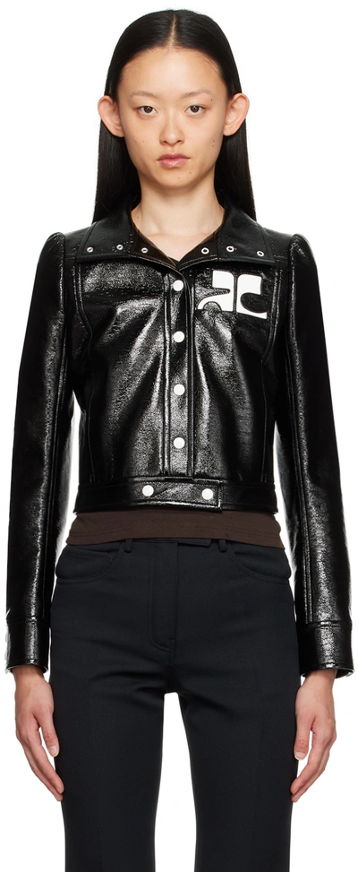 Courrèges Black Press-stud Jacket