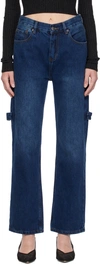 Wynn Hamlyn Indigo Tool Jeans In Indigo