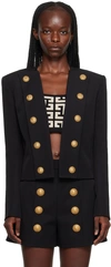 BALMAIN BLACK OPEN JACKET