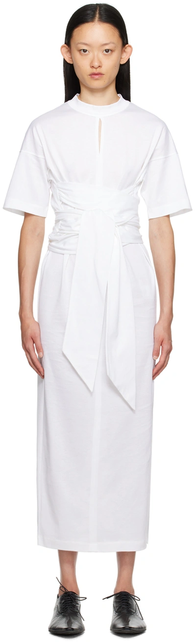 Mame Kurogouchi White Suvin Midi Dress