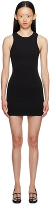 Esse Studios Black Crewneck Minidress In Black