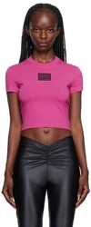 VERSACE JEANS COUTURE PINK PIECE NUMBER T-SHIRT