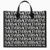 VERSACE VERSACE BLACK TOTE BAG WITH ALL-OVER LOGO