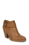 Dr. Scholl's Kickstart Block Heel Bootie In Brown Faux Leather