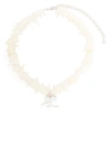 Courrèges Coral Choker Necklace In Pearl