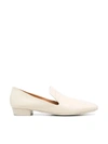 Marsèll Almond Toe Block Heel Loafer In White