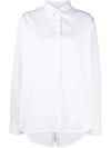 Totême Toteme Logo Embroidered Cotton Shirt In White