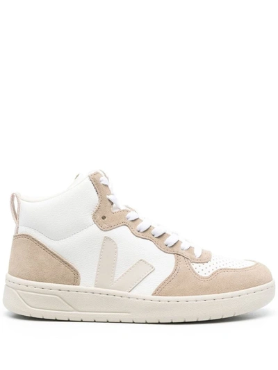 Veja V15 Chromefree Leather Sneakers Shoes In White