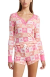 HONEYDEW INTIMATES KNIT LONG SLEEVE SHORT PAJAMAS