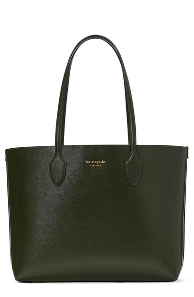 Kate Spade Large Bleecker Leather Tote In Bonsai Tree