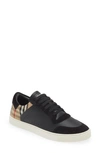BURBERRY STEVIE LEATHER & CANVAS CHECK SNEAKER