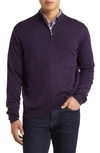 Peter Millar Men's Crown Comfort Quarter-zip Sweater In Grapevine