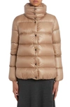 Moncler Cochevis Short Down Jacket In Brown