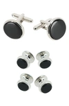 TRAFALGAR SUTTON ONYX CUFF LINK & STUD SET