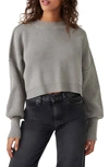 Free People Easy Street Crop Pullover In Heather Gray