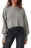 Free People Easy Street Crop Pullover In Grey