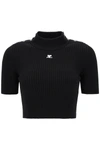 Courrèges Reedition Short Sleeves Ribbed Knitted Sweater Clothing