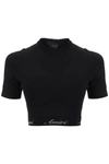 Amiri Logo Embroidered Seamless Crop Top
