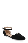 Journee Collection Lana Ankle Strap Flat In Black