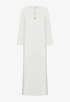 Valentino Cady Couture Kaftan Dress With V Detail In Ivory