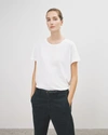 Nili Lotan Brady Tee In Charcoal Grey