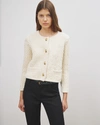 Nili Lotan Bridget Wool Knit Short Jacket In Ivory