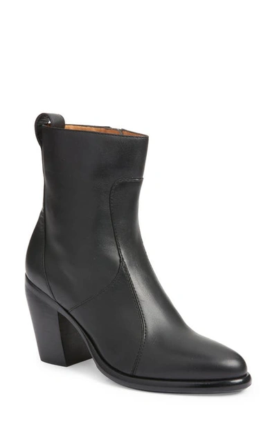 Rag & Bone Mustang Leather Mid-heel Ankle Boots In Black