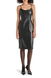 STEVE MADDEN GISELLE PERFORATED FAUX LEATHER DRESS