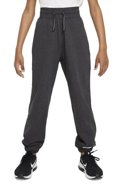 Nike Kids'  Boys' Dri-fit Athletics Fleece Training Jogger Pants In Black/heather/white