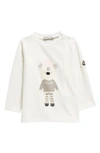 MONCLER KIDS' LONG SLEEVE STRETCH COTTON GRAPHIC T-SHIRT