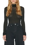 FRAME MESH TURTLENECK