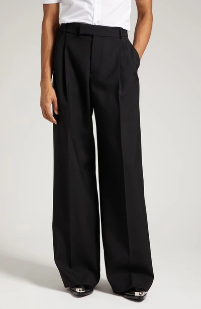 ALEXANDER MCQUEEN OVERSIZE PLEATED BAGGY WOOL TROUSERS