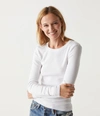 Michael Stars Zola Ribbed Tee In White