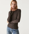 Michael Stars Zola Ribbed Tee In Java