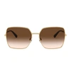 Dolce & Gabbana Dg2279 Square-frame Metal Sunglasses In Gold