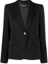 Emporio Armani Single-breasted Blazer Jacket In Black